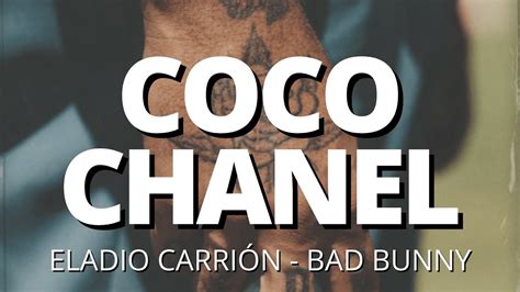 coco chanel bad bunny letra|coco chanel eladio carrion.